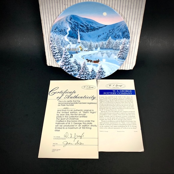 W.S. George FineChina ‘Silent Night’ Collect Plate - Picture 3 of 7